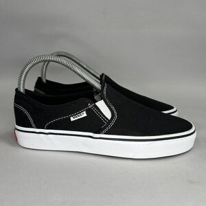 Vans Shoes Women's‎ Size 7 Black Canvas Low Slip On Skate Sneakers